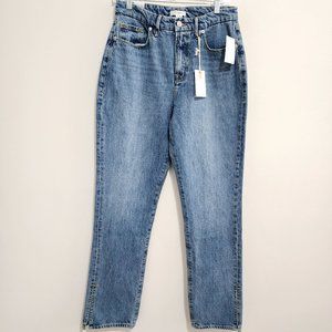 Good American High Rise Straight Leg Jeans 90s Size 6 Blue NWT